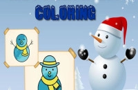 Play Happy Snowman Coloring now!